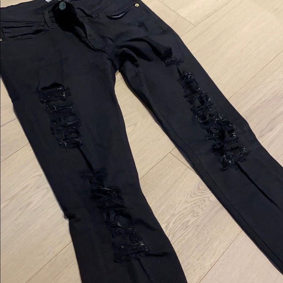 Black Ripped Jeans - Picture 2 of 3